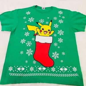 Pokémon Pikachu Christmas Shirt Large 虜